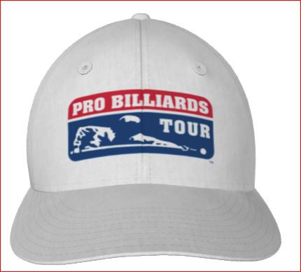 White Hat with Pro Billiards Tour logos